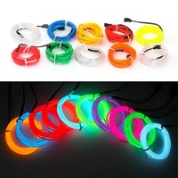 Fil néon LED décoratif EL 12V USB, éclairage automobile, nouvelle bande lumineuse froide DIY, brillante pour l'intérieur de la voiture, accessoires d'ambiance pour voiture
