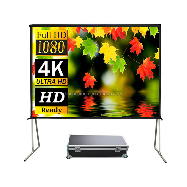 Outdoor Floor Stand Fast Fold Frame Projector Screen 200 Inch 16:9 Movie Screen
