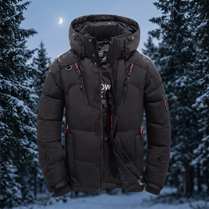 Chaqueta Varsity de Invierno Impermeable y Cortavientos con Capucha y Logotipo Personalizado al por Mayor para Hombre 2023 - Product Image 3
