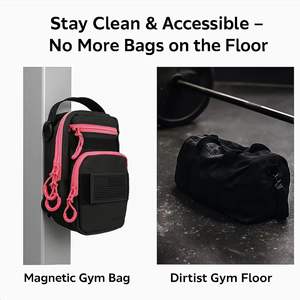 Bolsa Impermeable Pequeña Negra Magnética para Teléfono, Bolsa Deportiva con Imán para Botella de Agua, Bolsa de Gimnasio, Bolsa de Hombro, Funda - Product Image 5