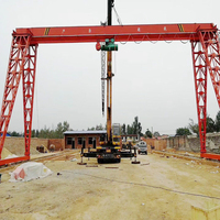 Grue portique à double poutre de 20 tonnes, palan électrique, grue industrielle montée sur rail, hauteur de levage de 20 m, CE ISO