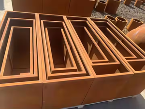 Macetas de Acero Corten Serie Metálica - Ecológicas, Venta al por Mayor, para Interiores/Exteriores, Pared/Suelo, Jardín, Hogar - Product Image 4