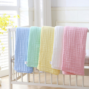 Toalla de Gasa para Bebé Qidou, 110x105cm, Seis Capas de Algodón, Color Sólido, Toalla de Baño para Bebés - Product Image 4