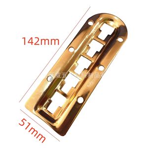 Golden <b>Bed</b> Hinge 142mm X 51mm Durable Iron Electroplated For <b>Soft</b> <b>Bed</b> <b>Frame</b> Connectors - Product Image 1
