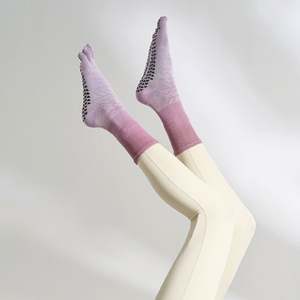 New Tie-dye Mid-calf Spring Yoga Socks Anti-slip Professional Women's Long Five-finger Socks Pilates Socks - Product Image 2