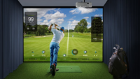 Système de simulateur de golf gonflable, moniteur de lancement de golf et simulateur, salle de simulateur de golf