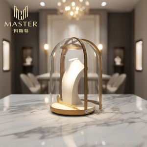 Vitrine à bijoux MASTER en forme <span class=keywords><strong>de</strong></span> <span class=keywords><strong>phare</strong></span>, haute transparence, pour exposition <span class=keywords><strong>de</strong></span> <span class=keywords><strong>pierres</strong></span> précieuses, idéale pour les magasins <span class=keywords><strong>de</strong></span> bijoux. - Product Image 1