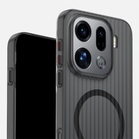 Étui de téléphone magnétique à rayures ondulées de luxe pour OPPO Find X9 Pro X8 X7 Ultra X6 Cap, coque antichoc givrée mate, Reno 15 Pro