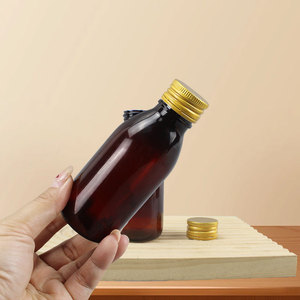 Hot Sale 120ml Pharmaceutical Plastic Pet Graduated Oral Liquid Medicine Maple <strong>Lean</strong> Cough Syrup Amber Bottle - Product Image 4
