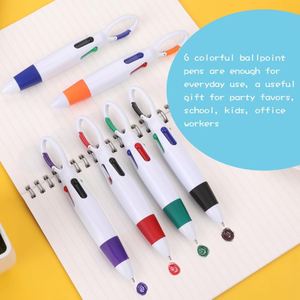 Personalized Multi-color Shuttle Pen With <b>Clip</b>-on <b>Hook</b> Custom Logo Printed Novelty Writing Pen for School Office Promotion - Product Image 5