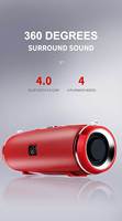 Meilleure Vente : Enceinte Portable 360 Degrés avec Câble, Batterie 800 mAh, Carte TF, AUX, Clé USB, Son Viper 6D, Double Haut-Parleur, Basses Puissantes, Diaphragme, Bluetooth 4.0