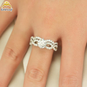 Goldleaf Jewelry <b>Customized</b> <b>Ring</b> S925 silver Moissanite Round 1ct 2ct 3ct D VVS With GRA Report Moissanite <b>Ring</b> - Product Image 3