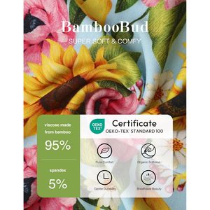Conjunto de Top Floral y Pantalones Capri Rosa para Niña BambooBud, Atuendo Transpirable de Verano para Niñas Pequeñas de 2 a 5 Años - Product Image 3