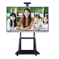 Pizarra Interactiva Multitáctil Weier de 55/65/75 Pulgadas con Interfaz USB Serial y DVI, Pantalla LCD Electrónica para Reuniones Escolares
