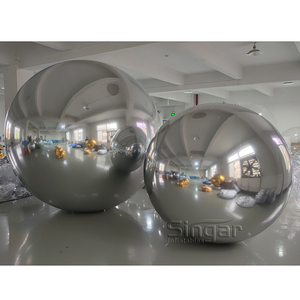 स्टेज के लिए सिल्वर मिरर बॉल बैलून इंफ्लेटेबल आकार के साथ बड़े धातु दर्पण का उपयोग करते हैं - Product Image 3