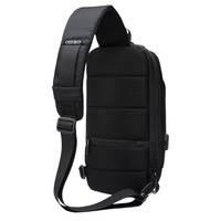 Sac de poitrine Oxford haute densité avec logo personnalisé, chargement USB, sac bandoulière avec verrou de sécurité, sac de poitrine tactique étanche