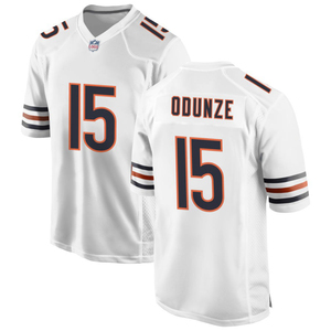 Maillots de football américain personnalisés 2026 Chicago – Tenues brodées pour jeunes avec logos – Blanc - Product Image 2