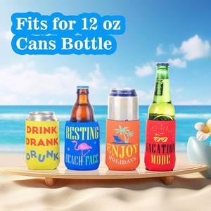 Manchons isolants personnalisables pour canettes, décorations de fête sur la plage, manchon rafraîchisseur pour canettes, néoprène isolant - Product Image 6