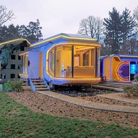 Capsule spatiale extérieure en acier portable d'usine Sleep Pod House pour chambre d'hôtel Serre préfabriquée