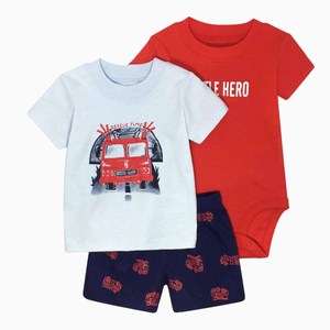 Set di <span class=keywords><strong>3</strong></span> Pezzi per Neonato con Maniche Corte, Completo per <span class=keywords><strong>Bambino</strong></span>, Vendita all'Ingrosso di Abbigliamento per Bambini - Product Image 5