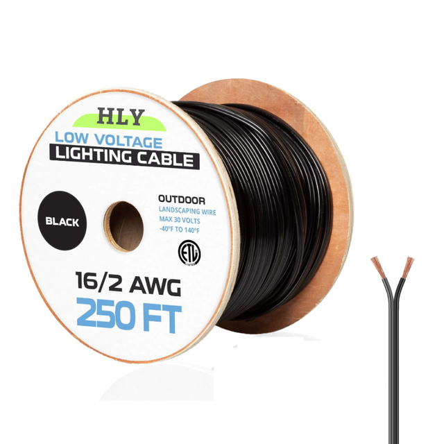 16Awg Black PVC Coated Flat Ribbon Loudspeaker Cable 16 Gauge Audio Twin Speaker Wire