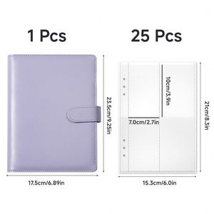 Wholesale Loose Leaf Pu Leather 6 <b>Ring</b> Budget <b>Binder</b> Planner 100 Envelope Savings Challenge A5 Budget <b>Binder</b> - Product Image 6