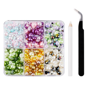 Boîte transfrontalière perle synthétique résine strass coupe brillante 10mm accessoires pour ongles bricolage matériaux faits à la main épingle à cheveux en vrac - Product Image 6
