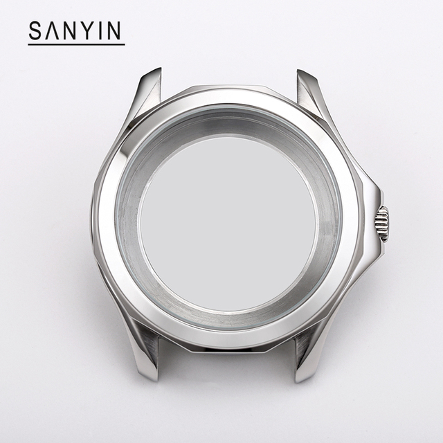 Custom Nh35 Miyota 9015 Watchcase Waterproof 316l Stainless Steel Eta 2824 Watch Case Parts Manufacturers