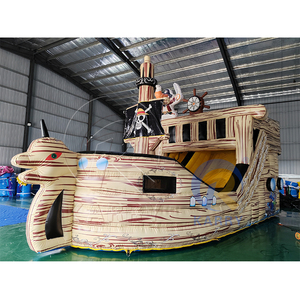 Outdoor Heavy Duty PVC Commercial Inflatable Jumper <b>Slide</b> Combo <b>Large</b> Pirate Ship Jumping Bounce House Castle for Kids Playing - Product Image 1