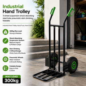 Chariot à main pliable J&K JK-200A avec pneus pneumatiques robustes de 10 pouces, barre rétractable et tubes en aluminium pour terrains accidentés - Product Image 6