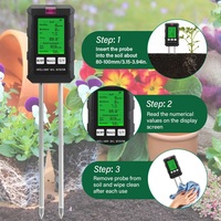Testeur de sol 6-en-1, pH-mètre intelligent, détecteur d'humidité, de température et de fertilité du sol, fournitures de jardinage