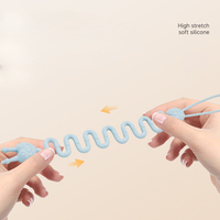 Chaîne de sucette en silicone pour bébé, dessin animé personnalisé, sangle de jouet de dentition anti-chute portable et porte-sucette
