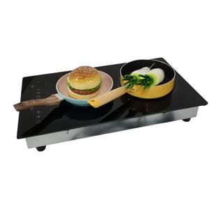 Table de cuisson électrique double foyer en céramique infrarouge, plaque de cuisson vitrocéramique à rayonnement électrique - Product Image 2