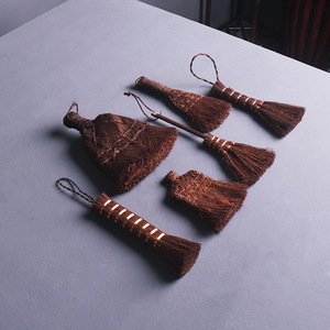 Coconut Fiber Cleaning <b>Brushes</b> Set Traditional Style With Hanging Loop For Tea Table Household Use - Product Image 2