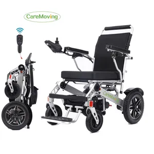 Nuovo pieghevole sedia a rotelle elettrica di alimentazione in alluminio leggero sedia a rotelle con batteria al litio