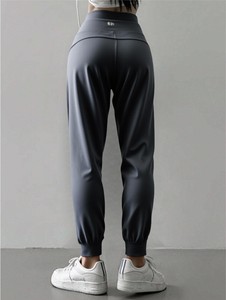 Pantaloni da Jogger elasticizzati a vita alta da donna comodi ed eleganti pantaloni Hip Hop a gamba dritta con elastico in vita - Product Image 4
