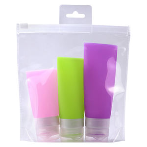 Envases de Silicona para Jabón/Desinfectante de Manos, Aprobados para Viajes o Campamentos, Juego de Botellas Pequeñas con Tapón de Cierre - Product Image 2