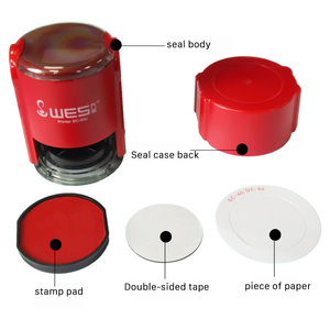 <span class=keywords><strong>Sello</strong></span> de tinta <span class=keywords><strong>con</strong></span> tapa redonda ovalada para oficina, materiales de sellado verde para <span class=keywords><strong>Nombre</strong></span> de maestro, impresora pequeña en blanco, ideal para flash autoentintable - Product Image 3