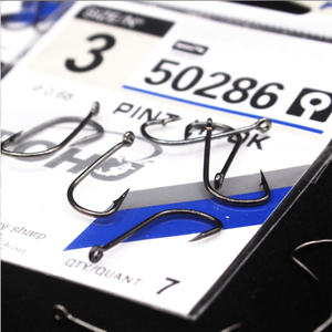 日本鱼钩50286红色细带管付路亚高碳钢钩 - Product Image 4