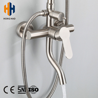 Ensemble de douche mural pour salle de bain, mitigeur de douche apparent, colonne de douche