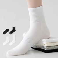 Chaussettes de sport pour hommes et jeunes, épaisses, hautes jusqu'aux genoux, couleur unie, respirantes, douces, confortables, respectueuses de la peau, simples, décontractées, à porter au quotidien, toutes occasions