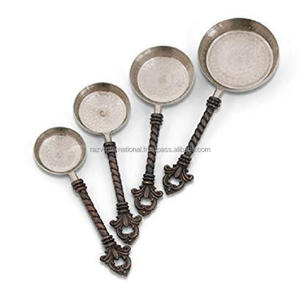 Juego de cucharas medidoras de acero inoxidable con mango de latón Herramienta Premium para mediciones precisas - Product Image 2