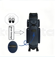 Valise de voyage de golf à 4 roues, résistante à l'eau, extensible, en PU + PC sans solvant, avec plusieurs compartiments, grande capacité de rangement