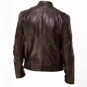 Chaqueta de cuero ajustada con cuello levantado para cárdigan de invierno decoración de bolsillo con cremallera estilo de <span class=keywords><strong>Caballero</strong></span> de negocios desmontable para - Product Image 3