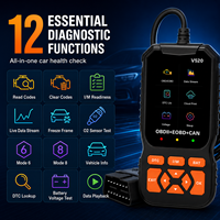 Escáner de Diagnóstico para Auto V520 Obd2, 8 Idiomas, Lector de Códigos de Motor, Detección de Fallas, Eliminación de Códigos de Error
