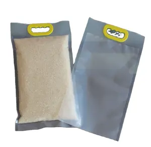 Kaynak fabrika nokta şeffaf ücretsiz örnek 5kg 10kg lamine plastik un paketleme poşeti vakum pirinç paketleme poşeti