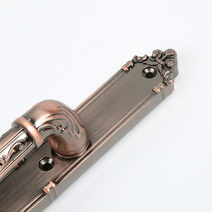 8. Cửa xử lý khóa hợp kim nhôm Cổ Khắc hoa retro xử lý cho cửa nhựa PVC, cửa nhôm. Màu đỏ đồng - Product Image 5