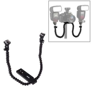 Dudukan Braket Kamera Lengan Ganda Fleksibel, Dua Dudukan Sepatu Panas, Aksesori Menembak Makro Fotografi - Product Image 2
