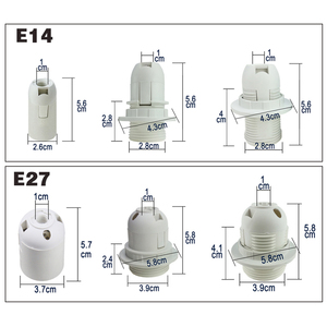 Ổ Cắm Bóng Đèn 220V E14 E27 Đen Trắng Bóng Đèn Nhựa - Product Image 6