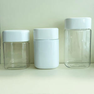 300cc 350cc 450ccグミ用スクエアプラスチックジャー製品スクエアグミビタミンボトルスクエアふた付き子供用抵抗キャップ - Product Image 5